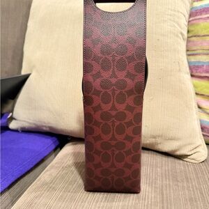 Coach Wine Carrier in Signature Canvas black currant
